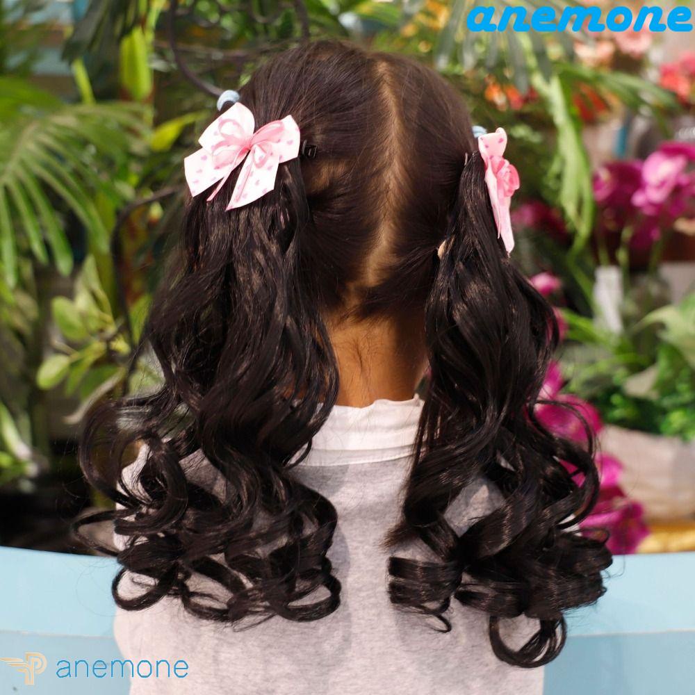 ANEMONE Tóc Giả Đuôi Ngựa Xoăn Dài Mềm Mại Dành Cho Bé Gái