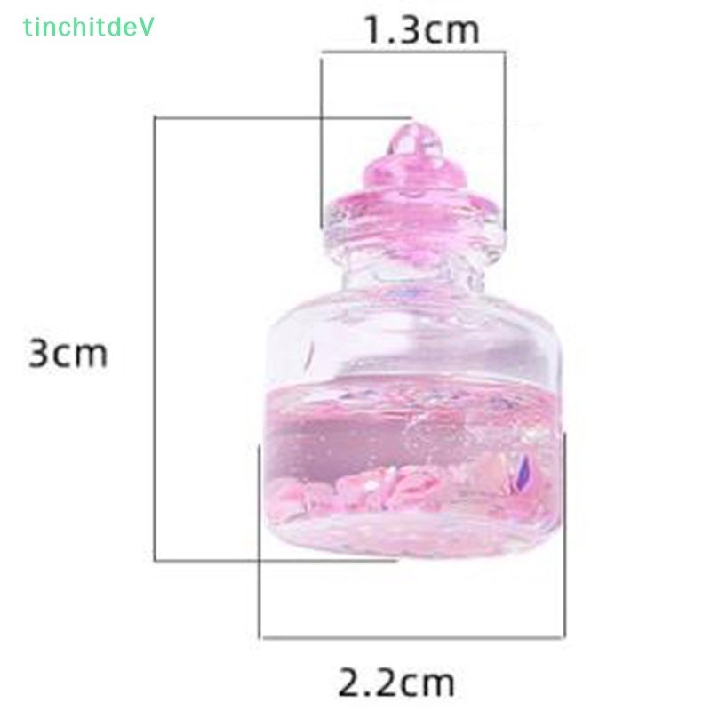 Bộ 2 Bình Điều Ước Mini Bằng Nhựa Resin Dạ Quang Màu Sắc Ngẫu Nhiên Trang Trí Bảng Điều Khiển Xe Hơi