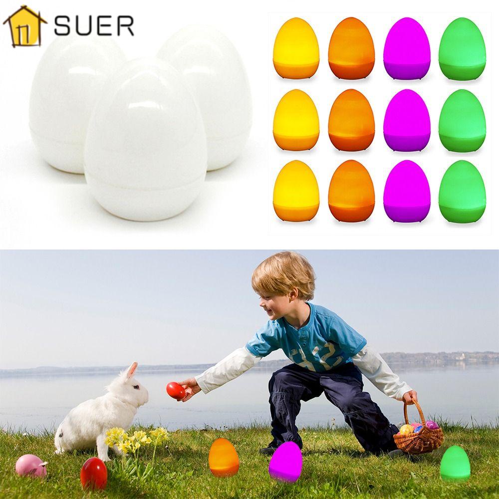 SUENIN Set 12 Đèn Lồng LED Hình Trứng Phục Sinh Trang Trí Tiệc