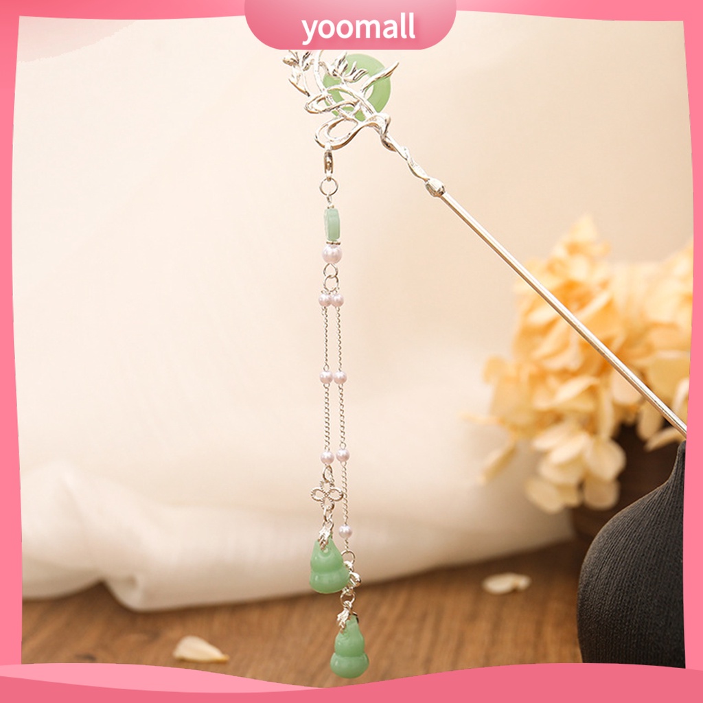 Trâm Cài Tóc Hình Chú Chim Đính Ngọc Trai Nhân Tạo Phối Tua Rua Phong Cách Cổ Điển