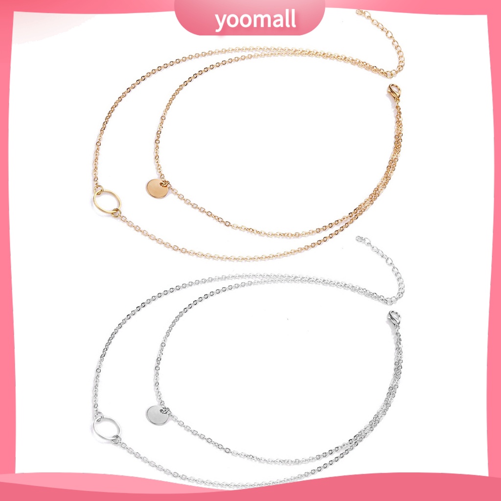 Vòng cổ 2 Lớp Mặt Tròn Thoải Mái Hợp Thời Trang