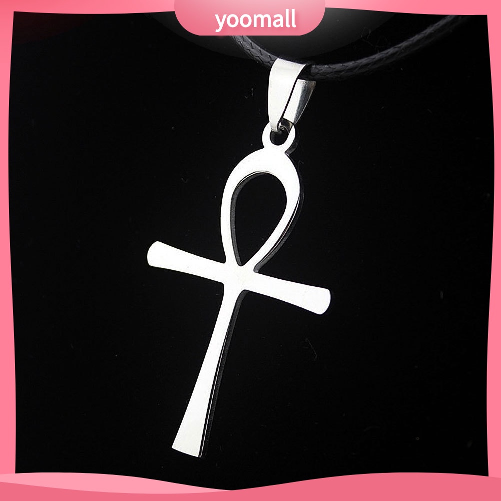 Vòng Cổ Choker Giả Da Mặt Thánh Giá Phong Cách Vintage