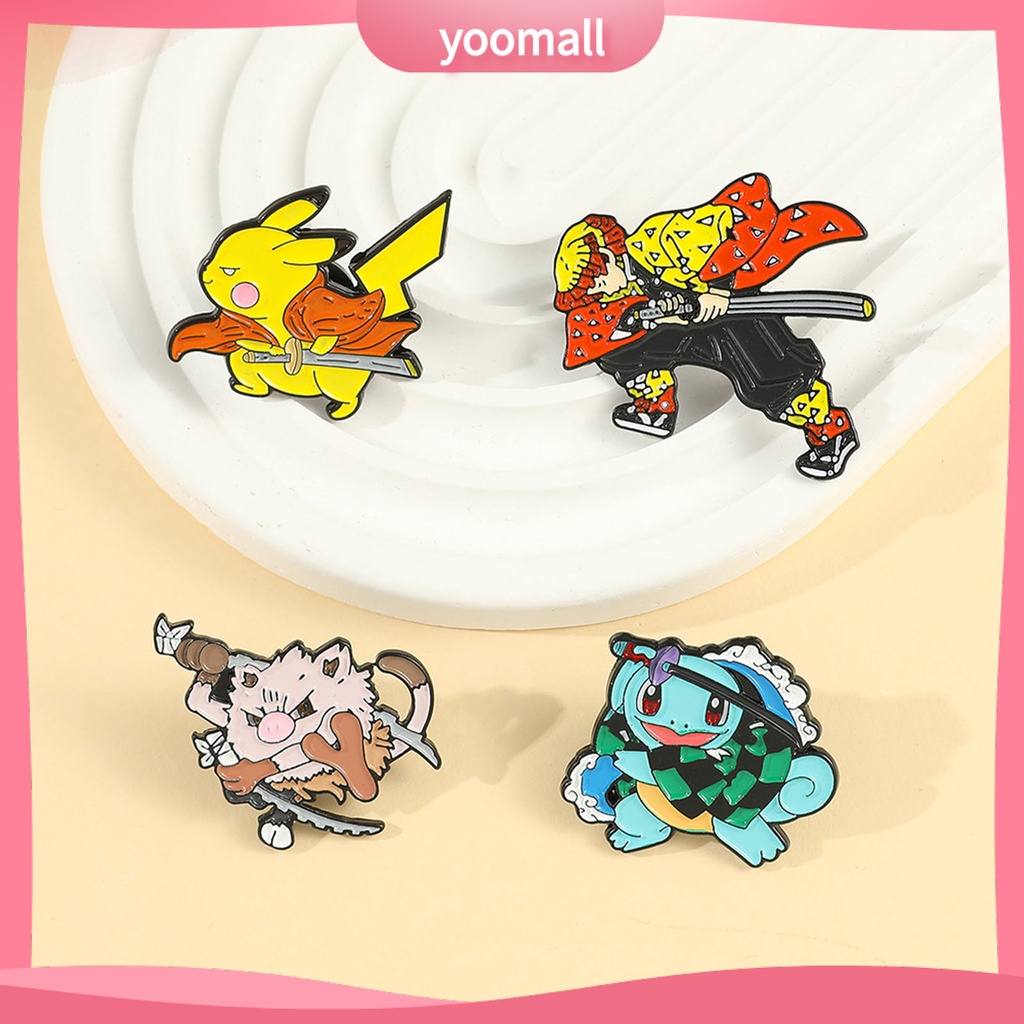 Ghim Cài Áo Mạ Điện Họa Tiết Hoạt Hình Anime Dùng Hóa Trang