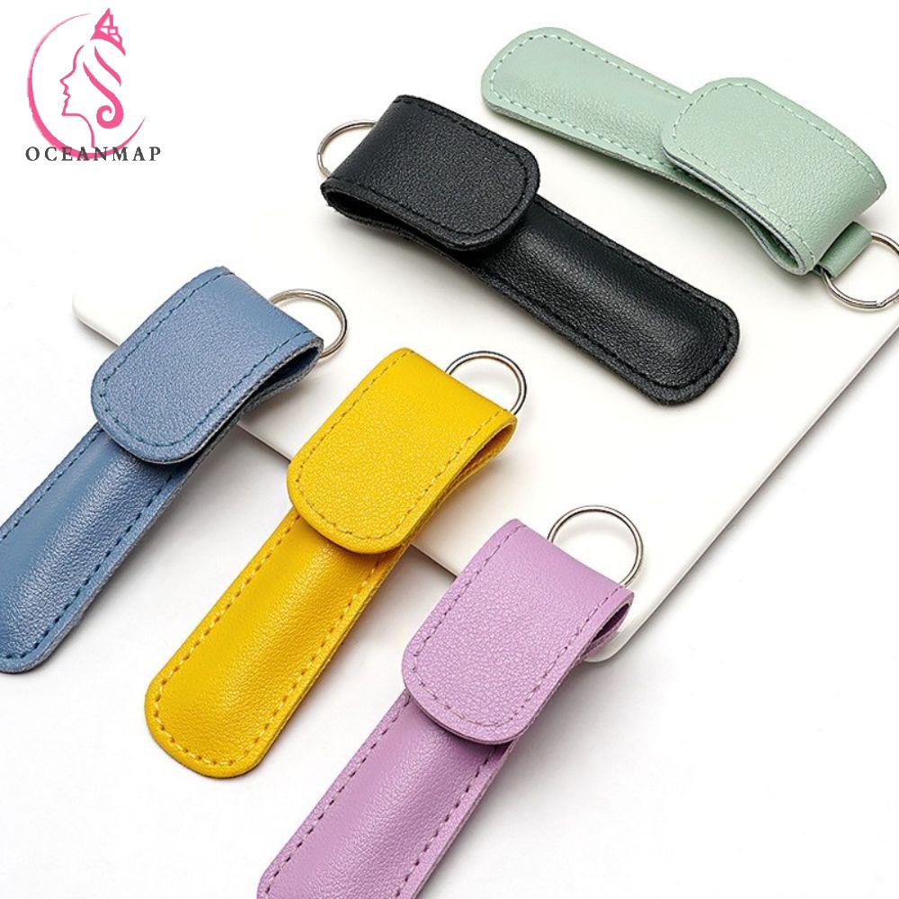 OCEANMAP Kéo Cắt Tỉa Lông Mũi Đầu Tròn Dạng Nhấn Bằng Thép Không Gỉ Tiện Lợi