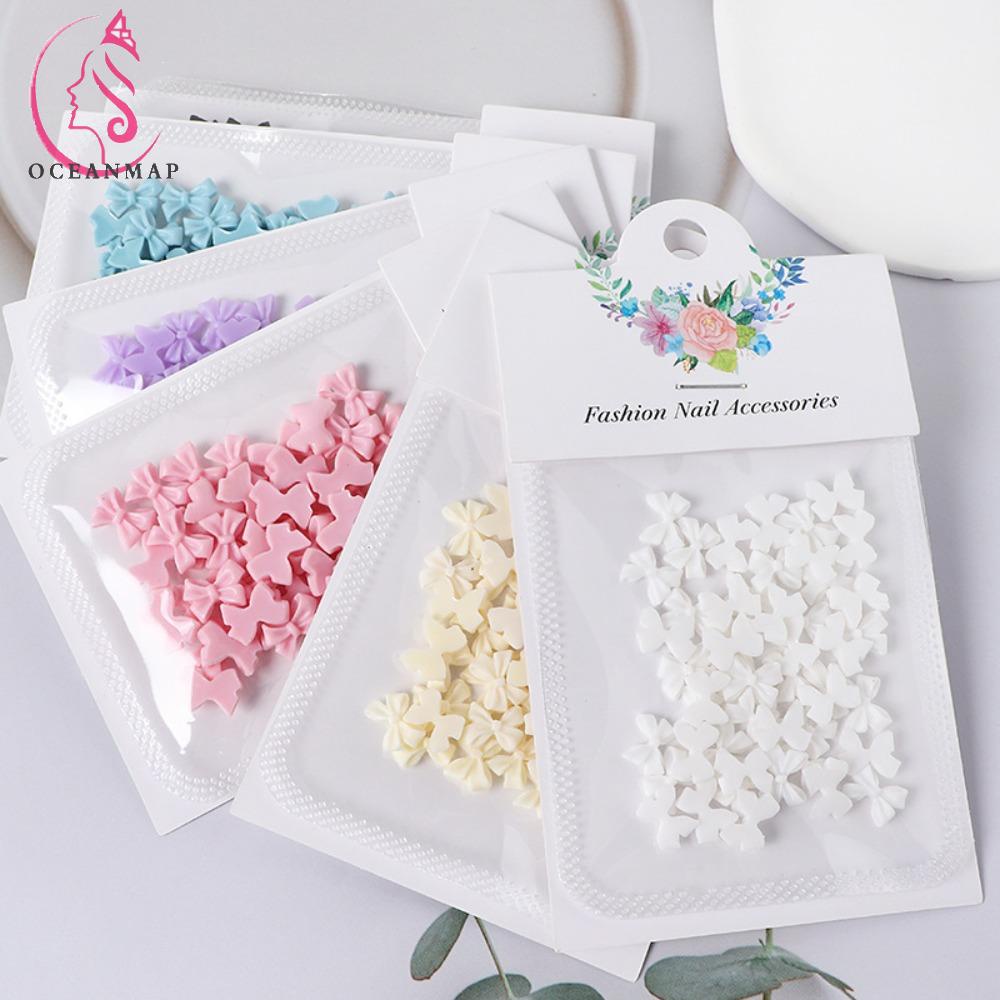 OCEANMAP Set 50 Hạt Đá 3D Nhiều Màu Sắc Đính Móng Nghệ Thuật