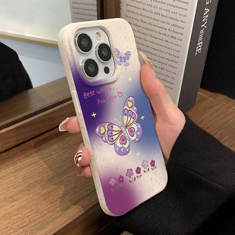 Ốp Điện Thoại Mềm Chống Sốc Hình Bướm 7max iPhone12 Vjgbgb Đơn Giản 14Pro8 1113 7max Plus plus14pro8