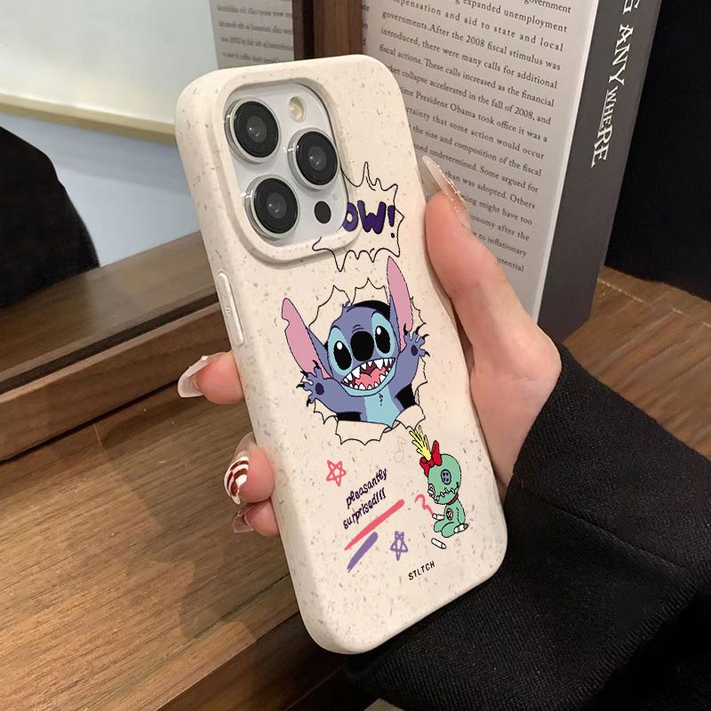 Ốp Điện Thoại Mềm Chống Sốc In Hình Stitch Hoạt Hình Đơn Giản Cho Apple 714pro8max 13iPhone12 11 plus