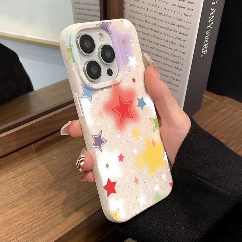 Ốp Điện Thoại Dẻo Họa Tiết Ngôi Sao 4DZR Dễ Thương Chống Sốc Cho Iphone1214pro11 max7 8p 13