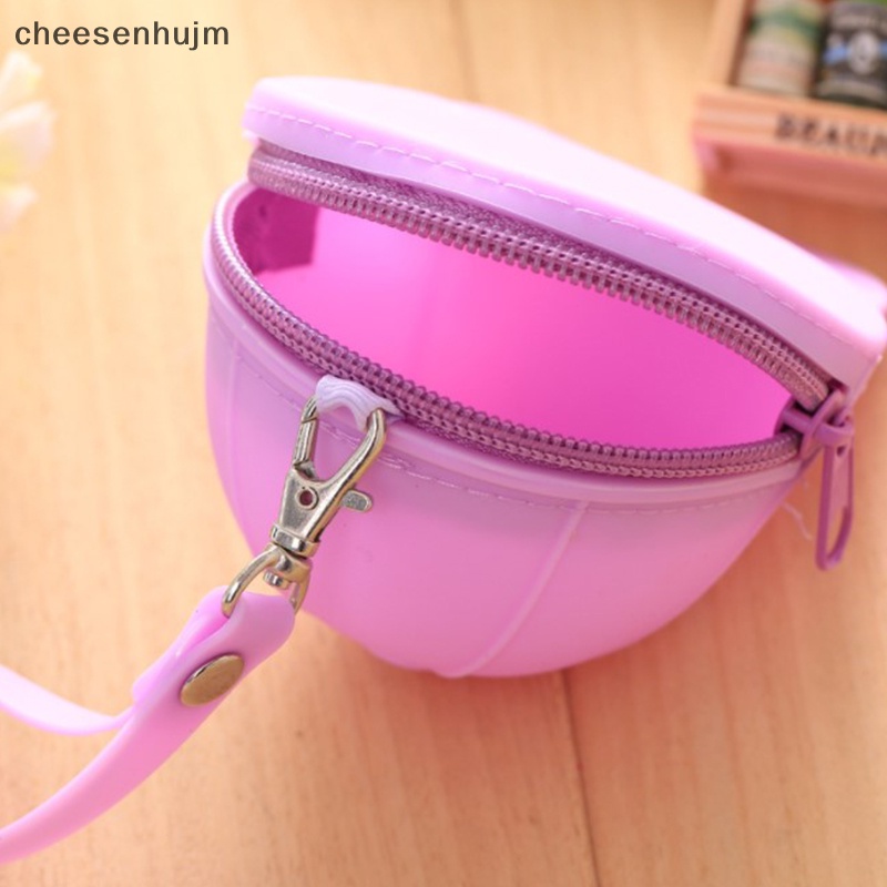 Ví Đựng Tiền Xu Mini Bằng Silicon Màu Kẹo Ngọt Kiểu Nón Cs Cho Nữ