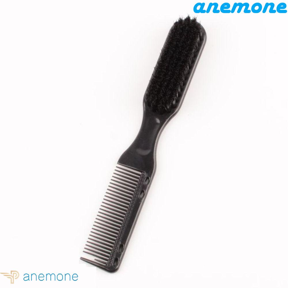 ANEMONE Lược Chải Tạo Kiểu Râu Hai Mặt Màu Đen Chống Tĩnh Điện Chuyên Nghiệp Cho Salon