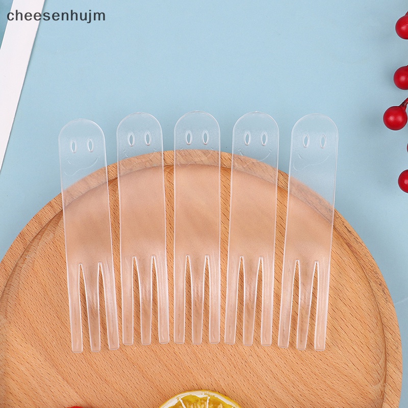 Set 10 Nĩa Ăn Trái Cây Mini Bằng Nhựa Đơn Giản Cho Bé