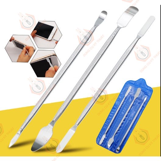 Bộ 3 Cây nạy màn hình mở điện thoại, iPad, Laptop, Cây nạy sửa chữa điện thoại, thép không rỉ _ [Sho