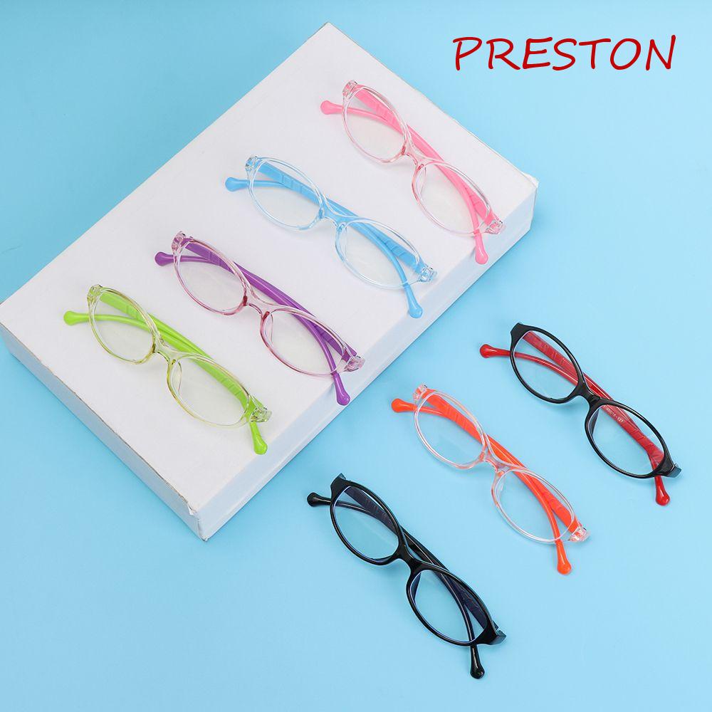 Mắt Kính Gọng Oval Bằng Nhựa Trong Suốt Dễ Thương Cho Bé