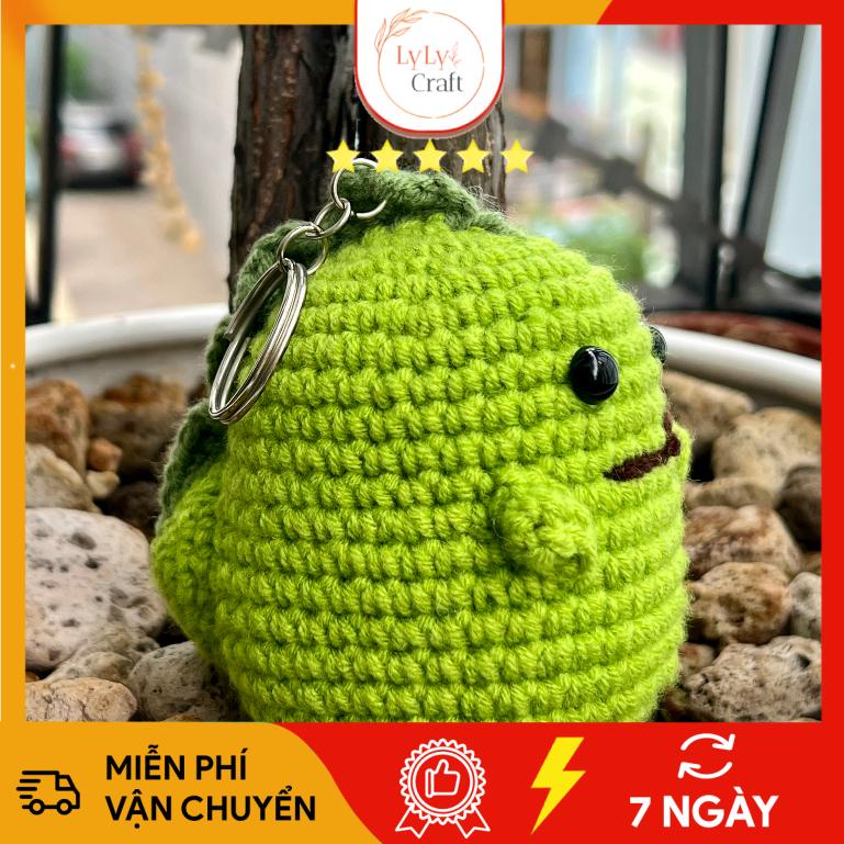 DIY Móc Khóa Len Handmade - Set Làm Móc Khóa Amigurumi Khủng Long Quà Tặng Bạn Bè Người Yêu