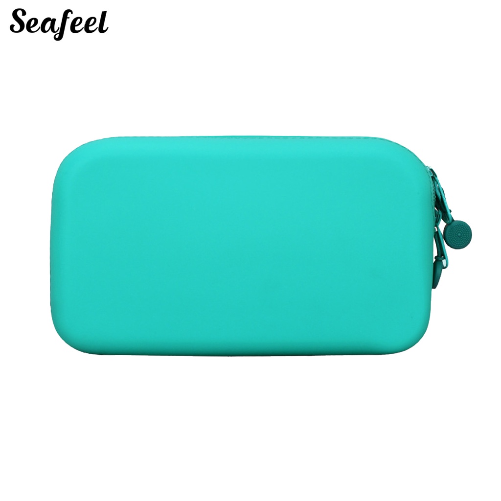 Túi Đựng Bút Bằng Silicon Mềm Màu Trơn Cỡ Lớn