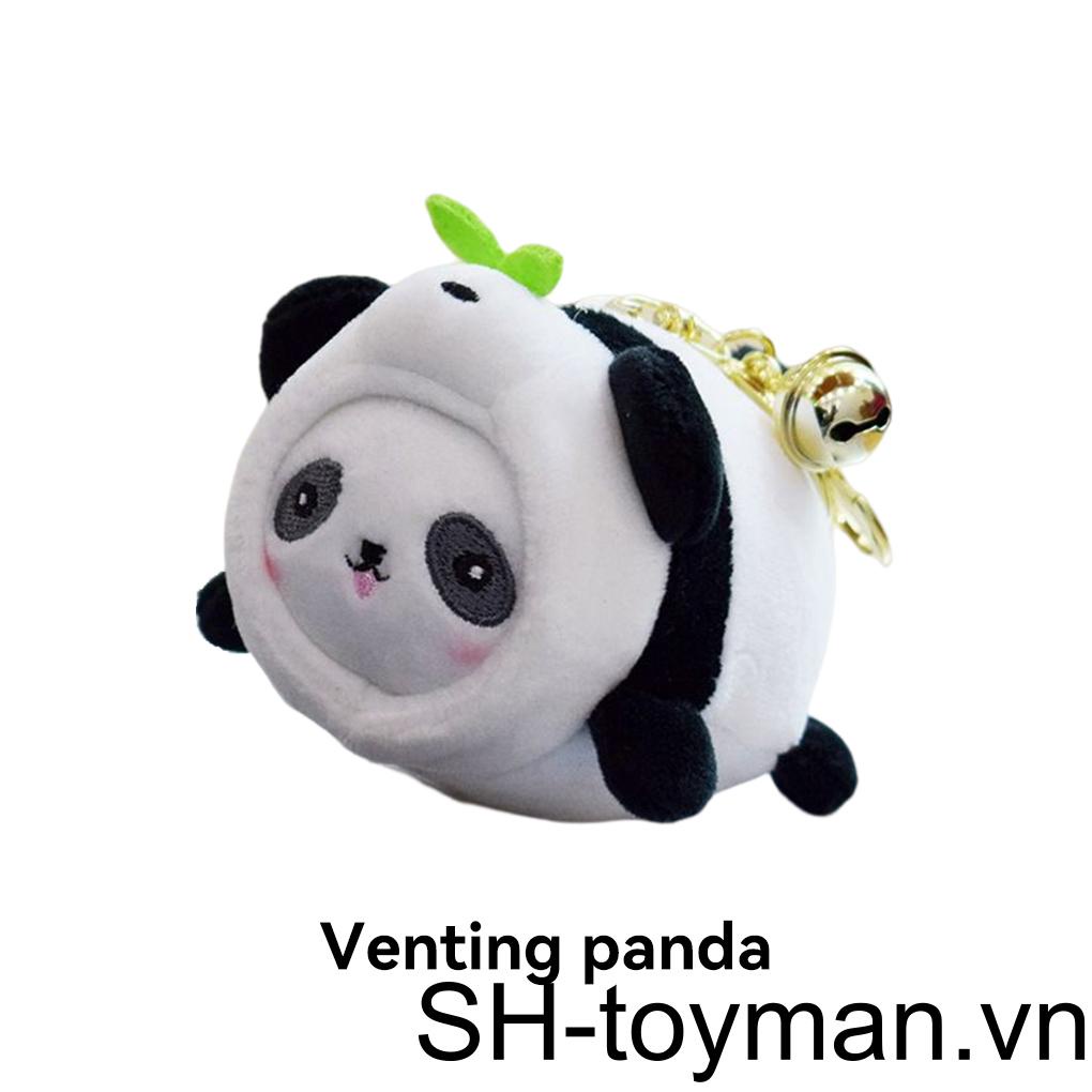 Set 2 Móc Khóa Hình Thú Nhồi Bông Dễ Thương