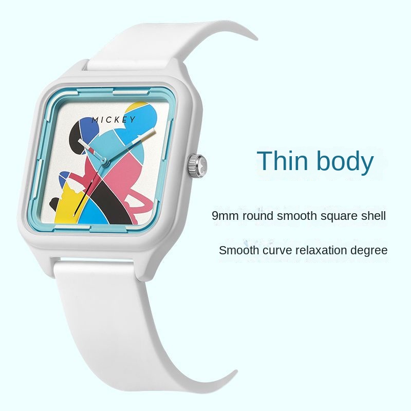 Đồng Hồ Quartz Chống Thấm Nước In Hình Chuột Mickey Disney