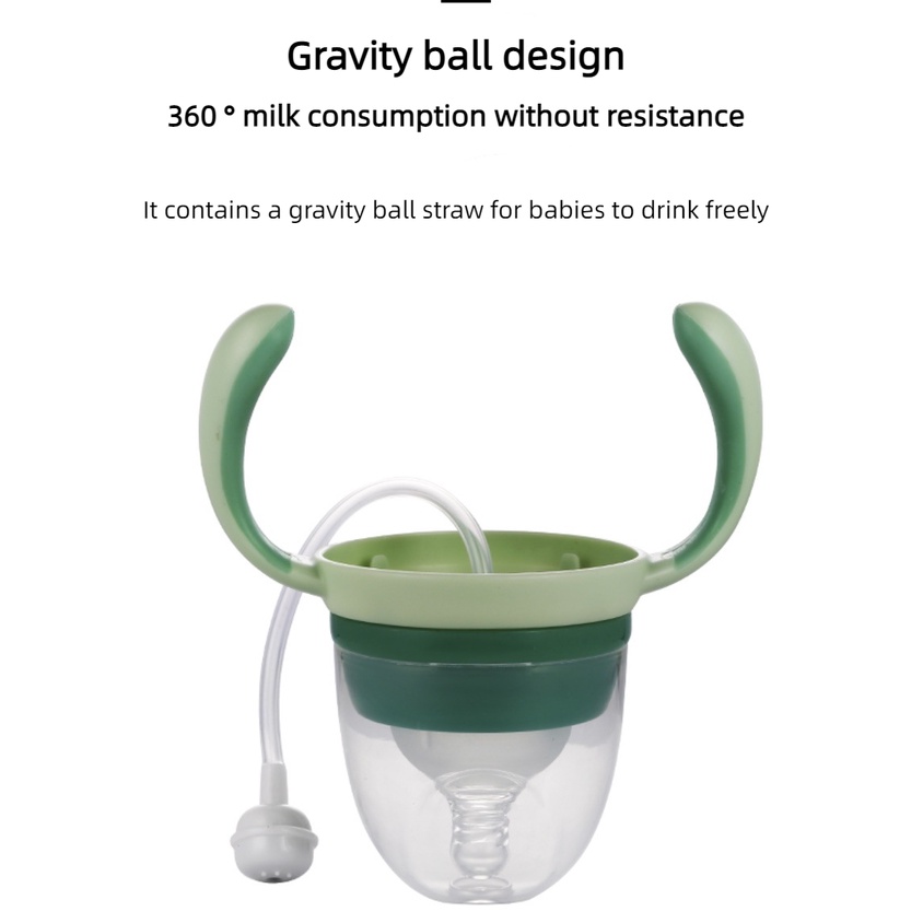 Bình Sữa Có Tay Cầm Chống Đầy Hơi Tiện Dụng Cho Bé Sơ Sinh