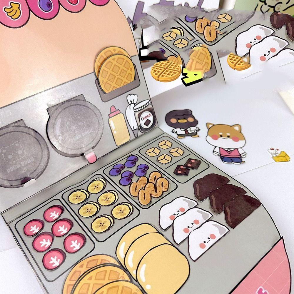 Bliss waffle knead quiet book, beanie book material pack sticker book nail shop sách yên tĩnh, sách dodo giấy bông tự chế quà tặng sinh nhật montessori