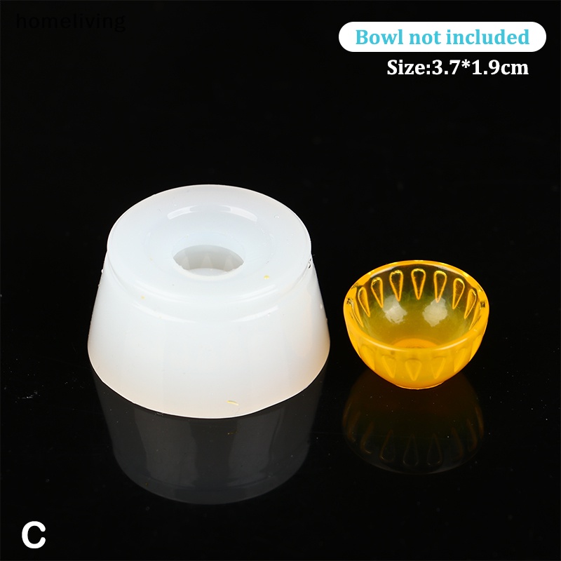Khuôn Làm Chén Dĩa Mini Bằng Silicon Tỉ Lệ 1: 12 Trang Trí Nhà Búp Bê DIY