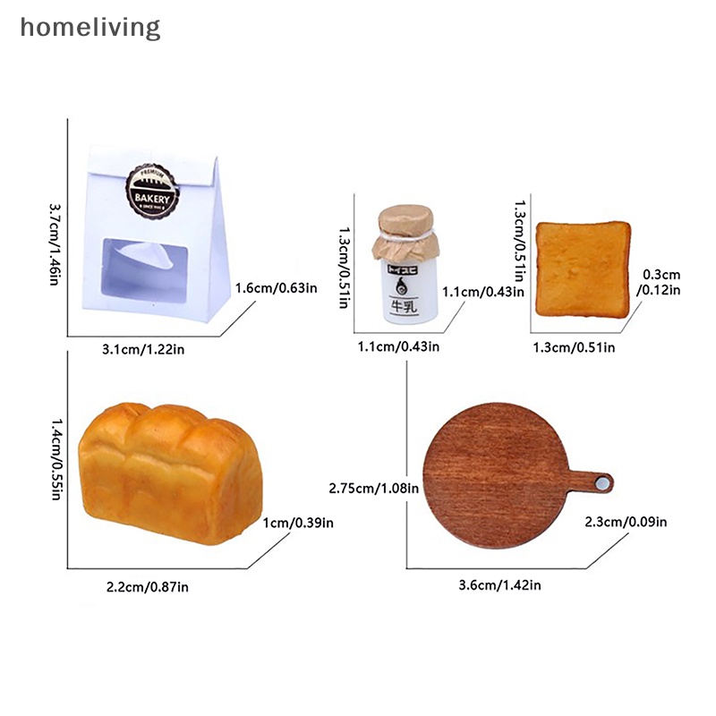 Túi Đựng Bánh Mì / Sữa 1 / 12 Độc Đáo Trang Trí Nhà Búp Bê