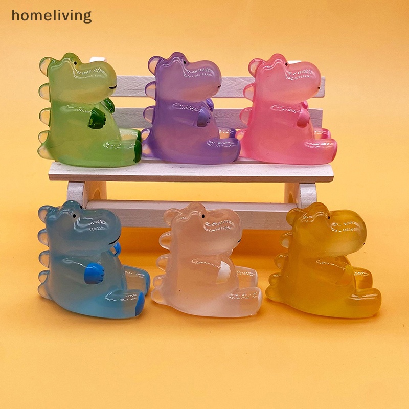 Phụ Kiện Trang Sức Hình Khủng Long Mini Bằng Nhựa Phát Sáng Dễ Thương DIY