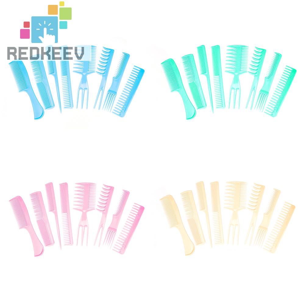 Set 8 Lược Chải Thẳng Râu Chuyên Nghiệp Không Độc Hại