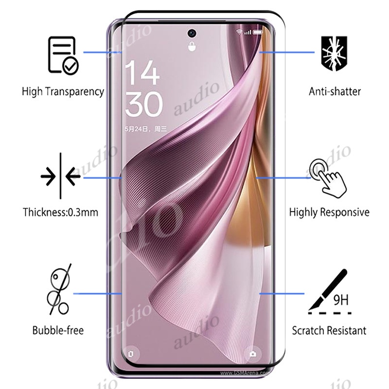 Set 3 Kính Cường Lực 3D Bảo Vệ Màn Hình Điện Thoại Oppo Reno 10 Pro Plus 10Pro 10Pro + 5G 2023 Oppo Reno10 Pro + Pro + 5G
