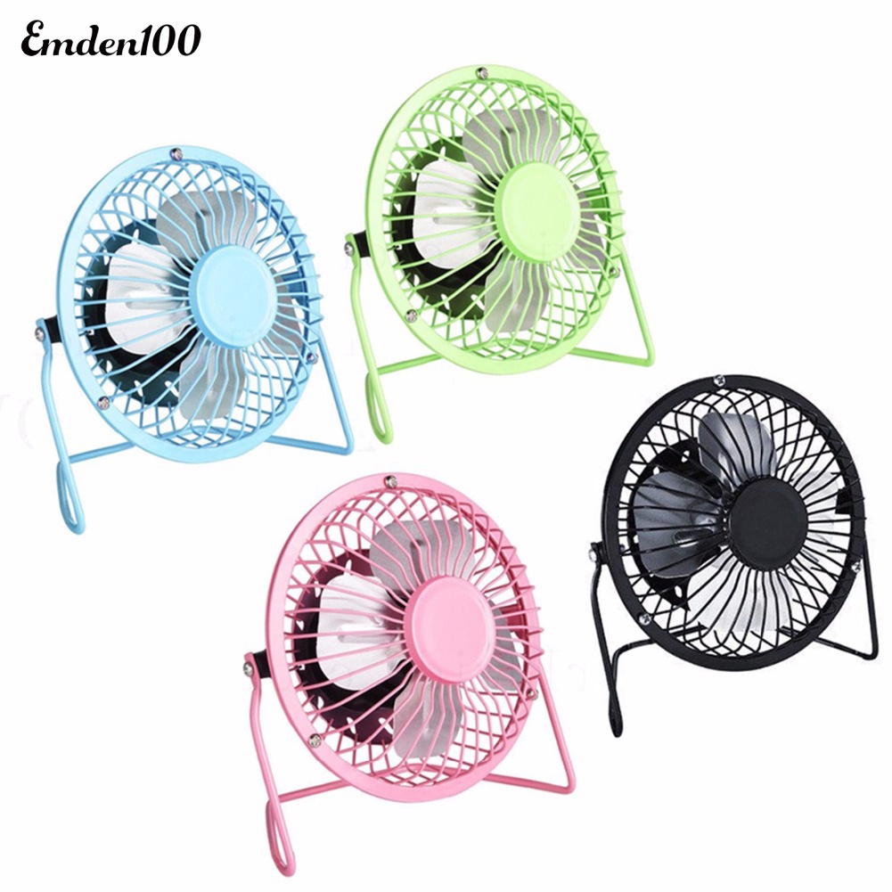 Quạt Làm Mát Để Bàn 4 inch Bằng Kim Loại Cổng Sạc USB