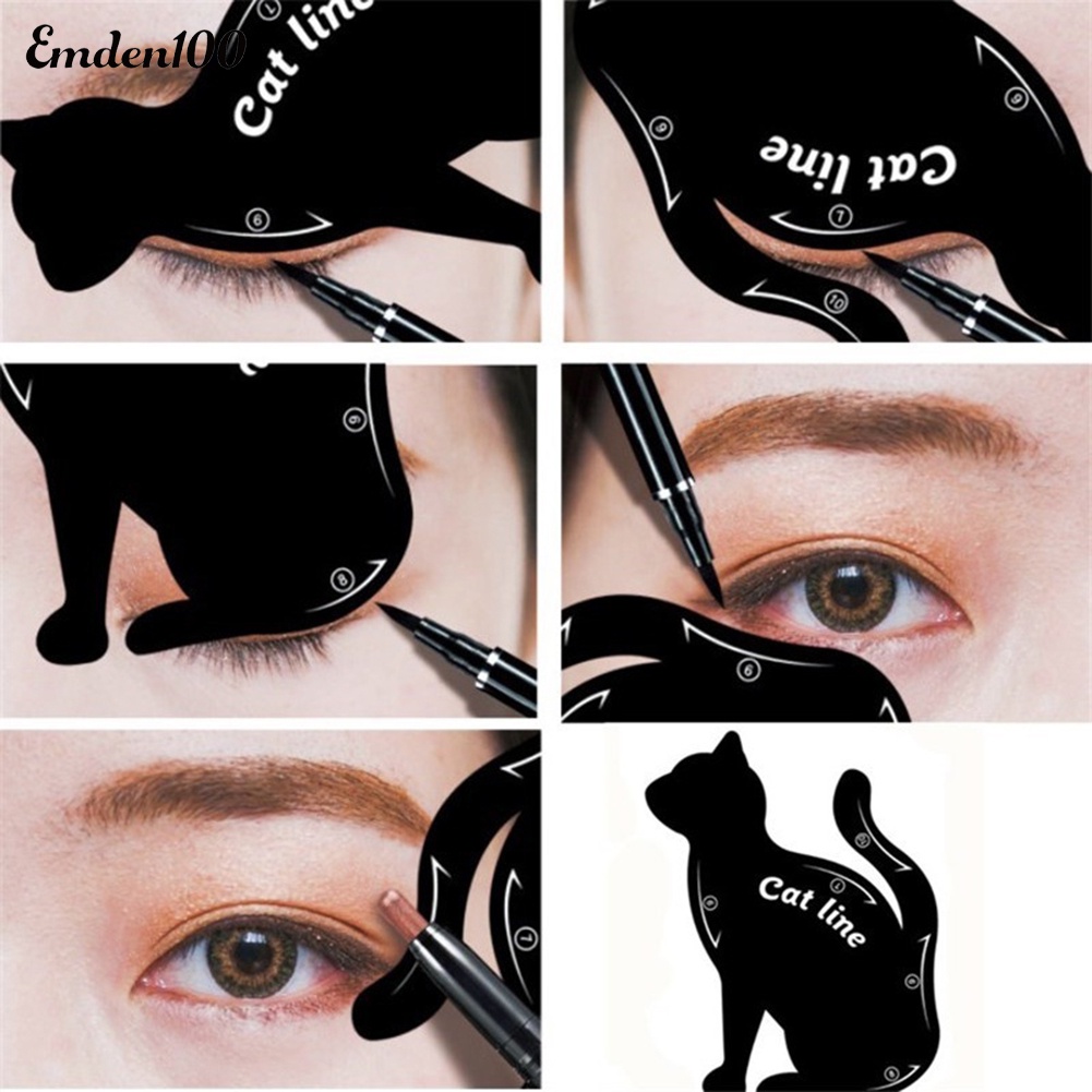 1 Cặp Khuôn Hỗ Trợ Kẻ Mắt Nhanh Chóng Dễ Sử Dụng