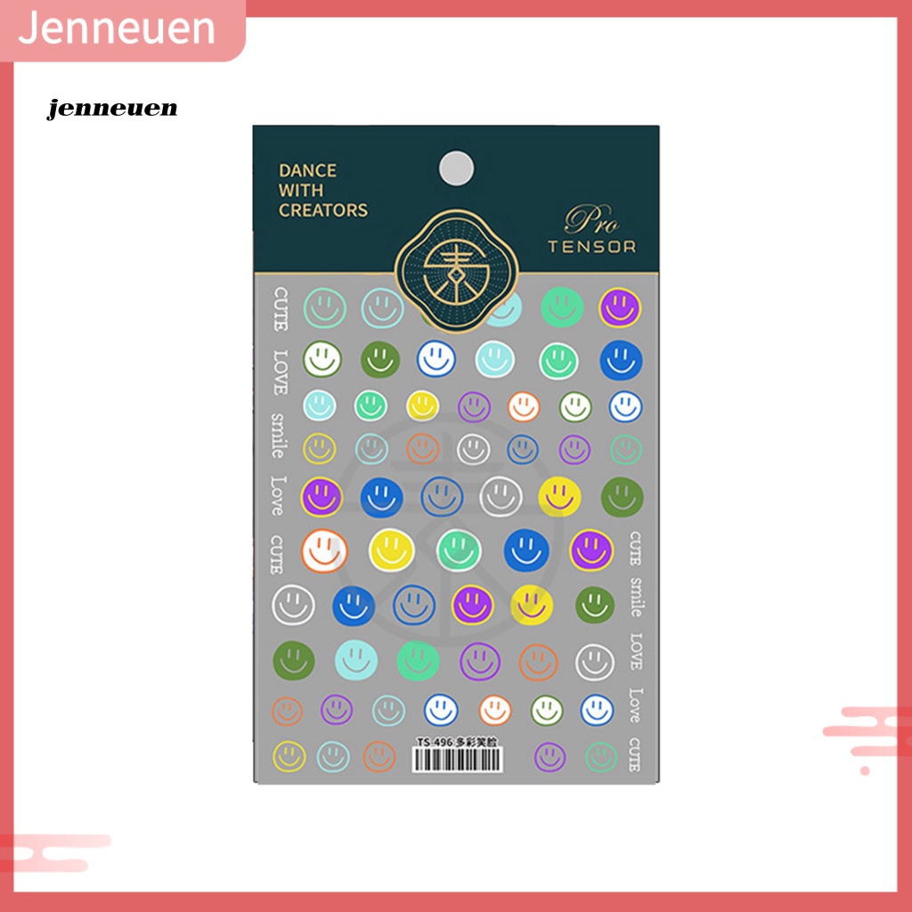 Miếng Dán Trang Trí Móng Tay Hình Mặt Cười Siêu Mỏng Chất Lượng Cao