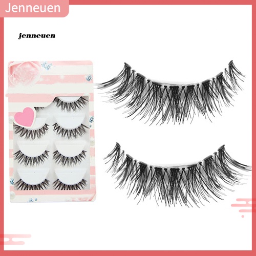 Bộ 5 Cặp Lông Mi Giả Mềm Mại Màu Đen Nối Dài Dùng Trang Điểm