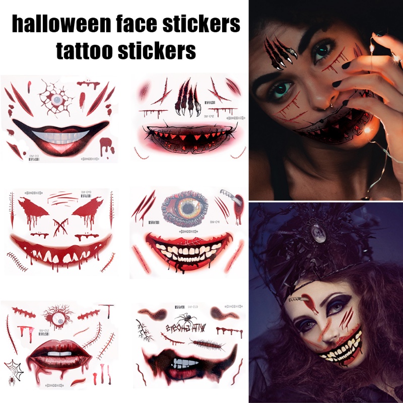 Hình Xăm Dán Tạm Thời / Hình Xăm Tạm Thời / Mặt Nạ Halloween / Vết Sẹo DIY