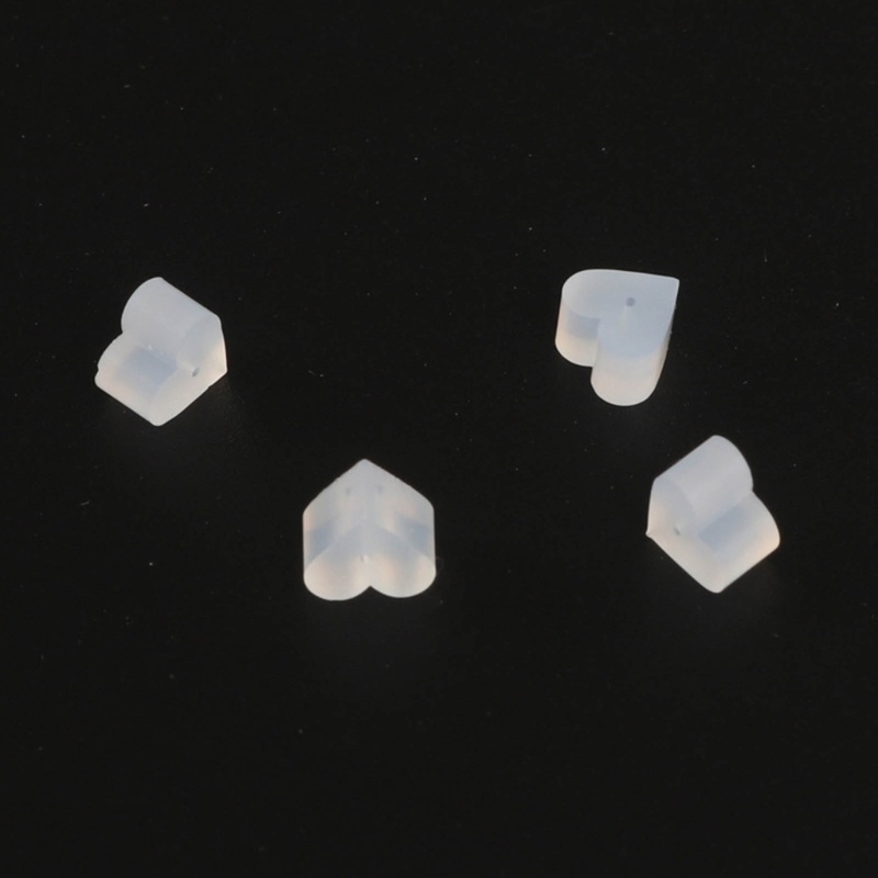 Set 50 Nút Chặn Bông Tai Bằng Silicon Hình Ngôi Sao / Trái Tim