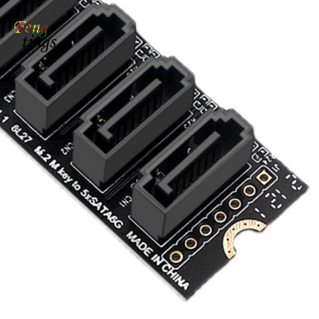 Thẻ Mở Rộng Ổ Đĩa Cứng PH56 5 Cổng JMB585 M2 PCIE Sang SATA 6G SSD SATA Cho Windows