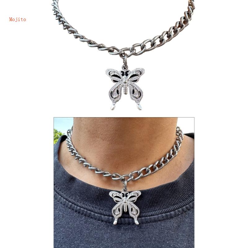 Vòng Cổ Choker Mặt Hình Bướm Thời Trang Thanh Lịch