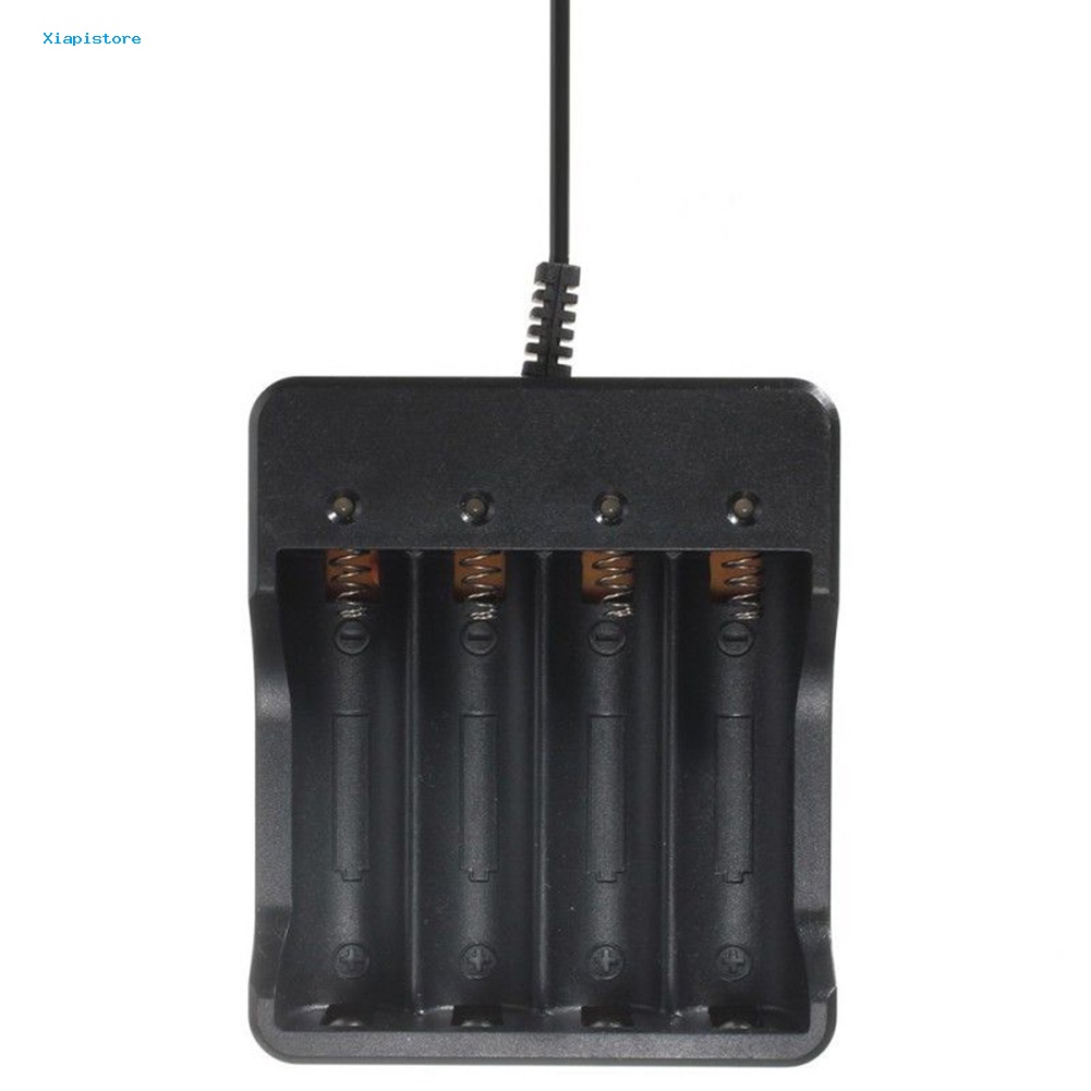 Cục Sạc Pin Li-ion EU AC Thông Minh 4 Ngăn 18650 Có Đèn LED Báo Hiệu