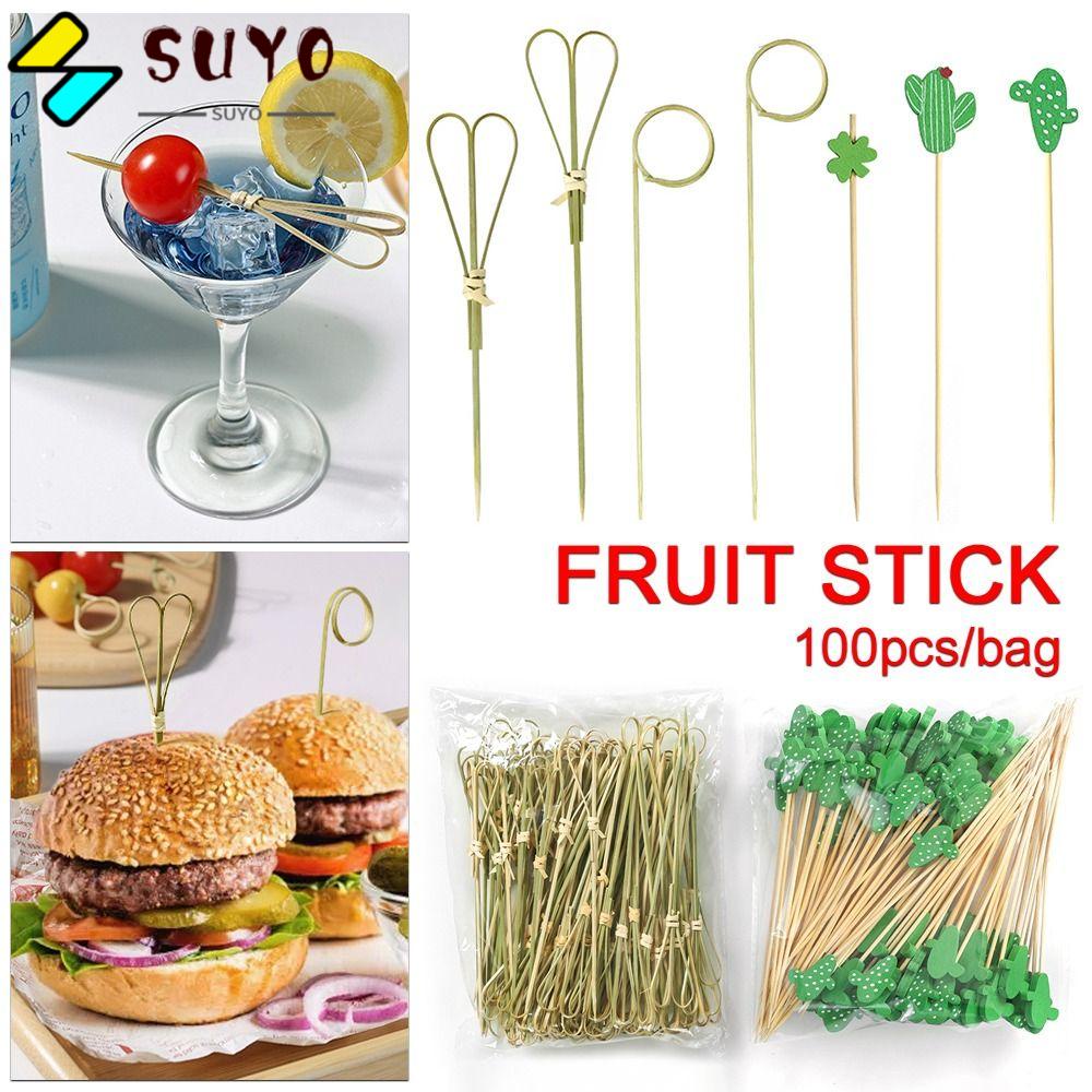 Set 100 Que Tre Dùng Một Lần Để Trang Trí Cho Bánh Hamburger Tiện Dụng
