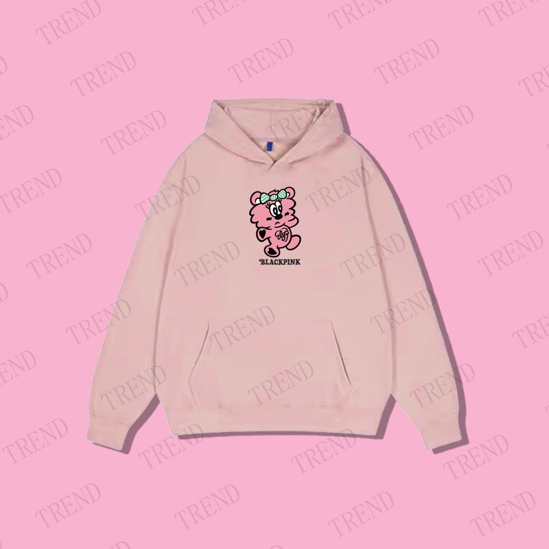 Áo HOODIE Dáng Rộng In Hình KPOP BLACKPINK x Vedy Lisa Màu Hồng Thời Trang Đường Phố Giản Dị Dành Cho Bạn Nữ
