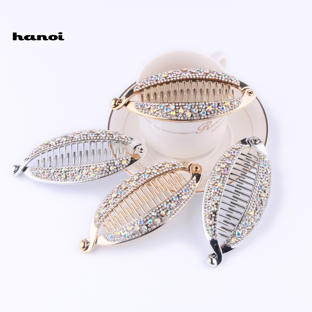 Kẹp Tóc Hình Quả Chuối Đính Đá Thời Trang Cho Nữ