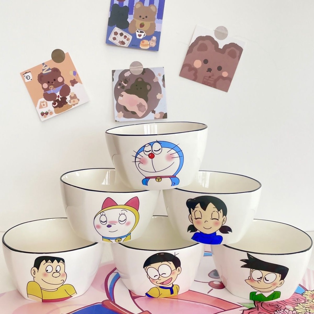 Đĩa Sứ Hình Mèo Doraemon Dễ Thương Sáng Tạo