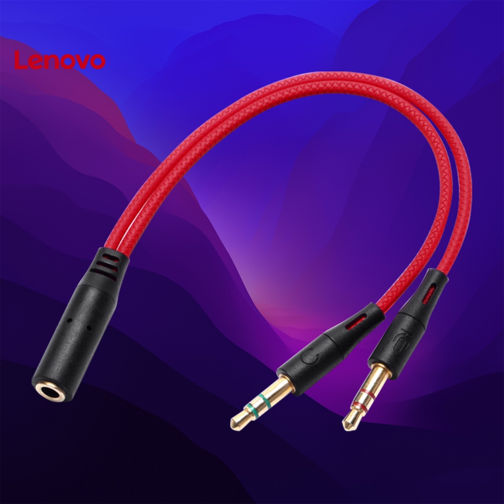 Dây cáp âm thanh LENOVO sunflower nối dài tai nghe 2 trong 1 cho điện thoại di động