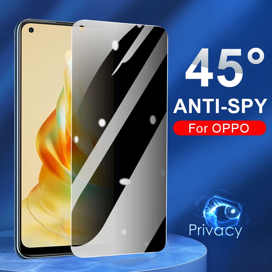 Kính Cường Lực Chống Thâm Nhập Thông Tin Bảo Vệ Màn Hình Cho OPPO Reno2 2 f 3 4 5 8 8T 4G 5G F5 F7 F9 F11 A9 F11 Pro A91 A94