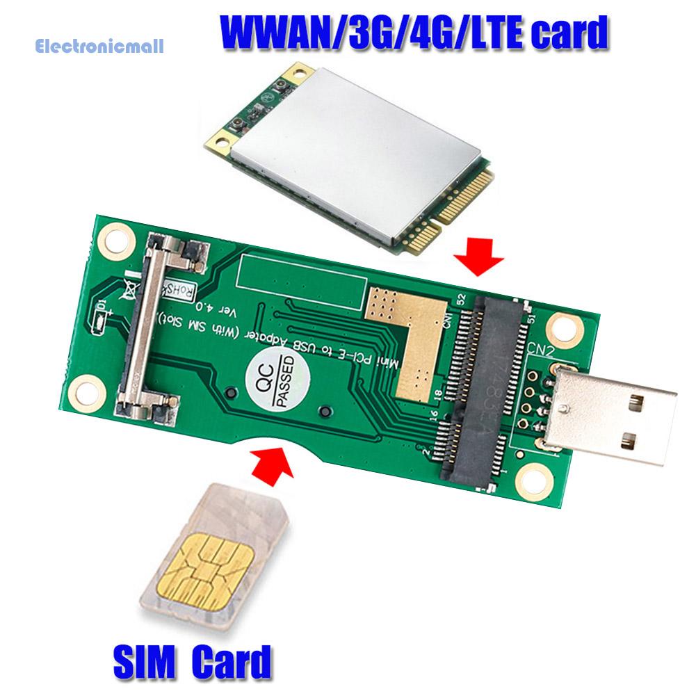 Card Chuyển Đổi PCI-E Sang USB SIM 8Pin 01.vn Cho Mô-Đun WWAN / LTE