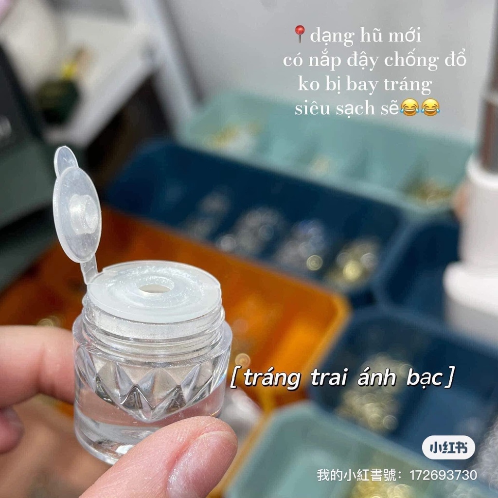 Tráng Gương Trắng Bạc trang trí móng tay nail - manh219