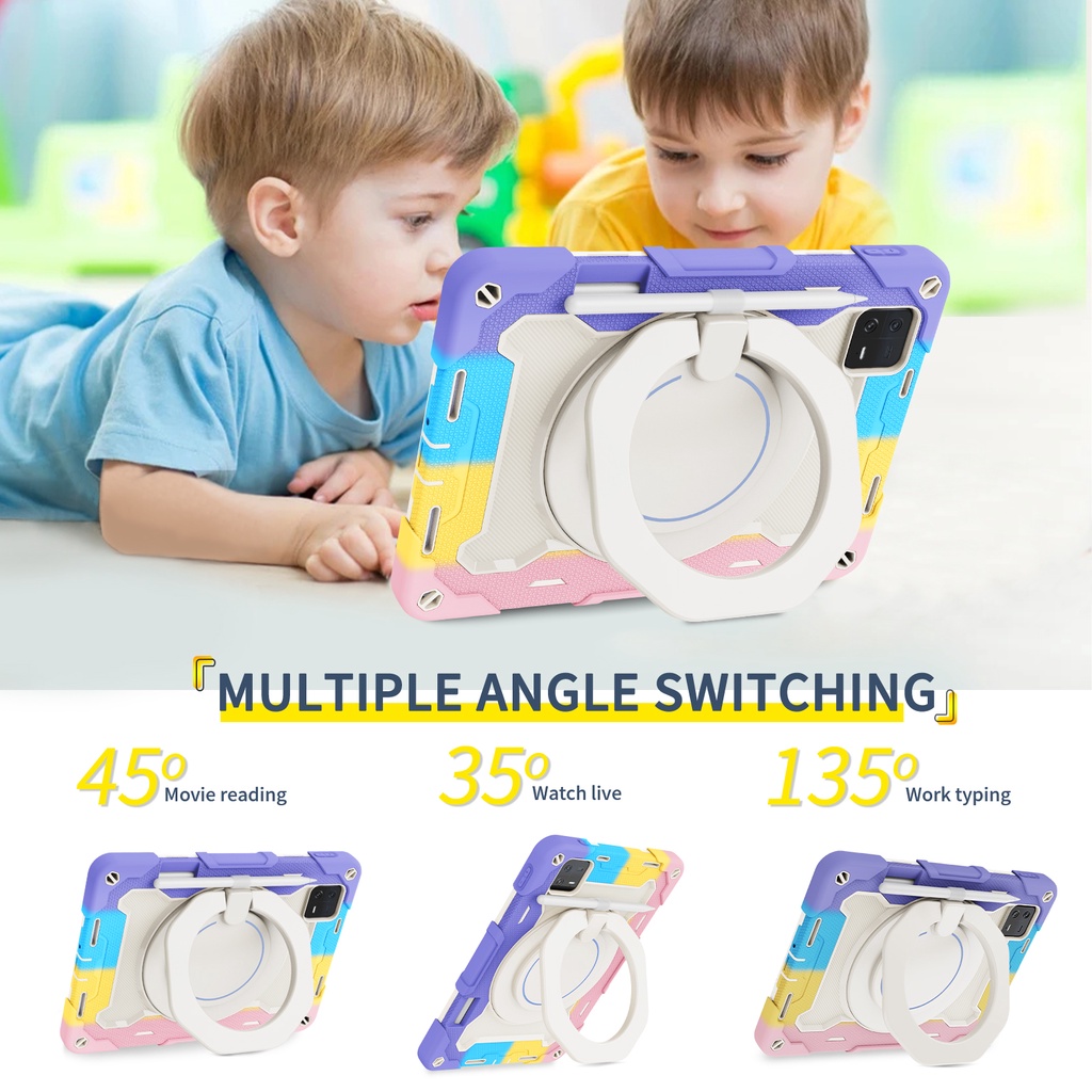 Bao Da Máy Tính Bảng Bảo Vệ 360 Độ Cho Xiaomi Pad 6 6 Pro 11 inch 2023 Pad 5 5 Pro 11 inch 2021° Ốp Bảo Vệ Máy Tính Bảng Chống Sốc Có Tay Cầm Cho Bé