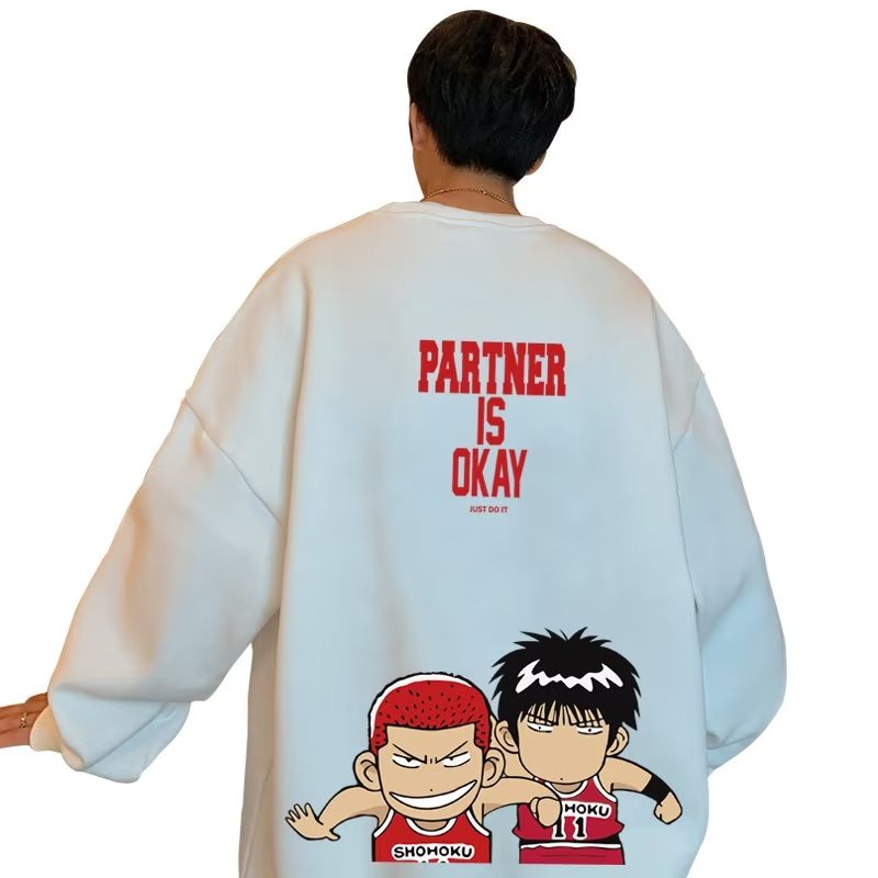 Áo Nỉ nam big size có size lớn M-8xl Áo Hoodie Tay Dài Dáng Rộng In Họa Tiết Hoạt Hình Slam dunk master Phong Cách Nhật Bản Thời Trang Cho Nam Và Nữ