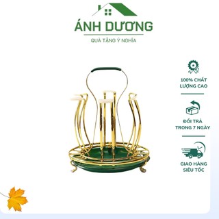 Úp cốc tròn có khay hứng | giá úp ly cốc sơn tĩnh điện kèm khay hứng tròn