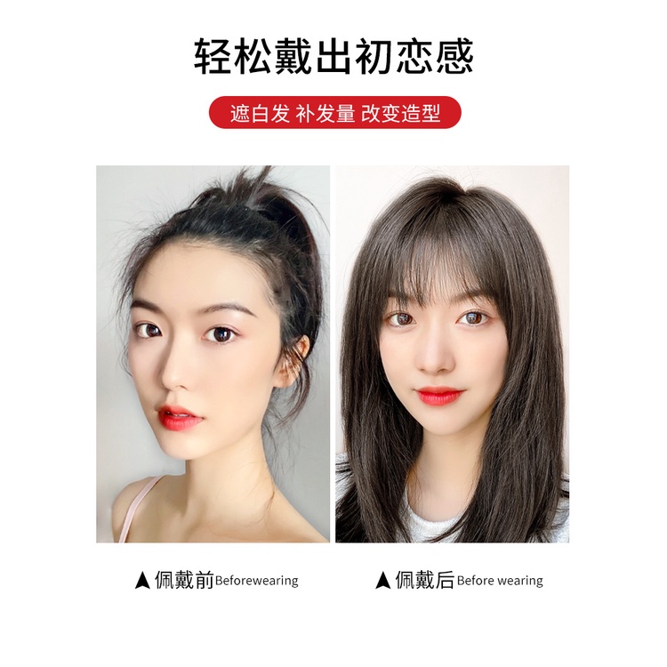 Tóc Mái Giả Làm Từ 100% Tự Nhiên Cho Nữ