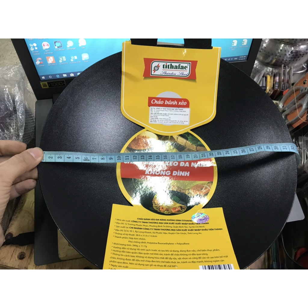 CHẢO BÁNH XÈO CHỐNG DÍNH TITHAFAC / CHẢO XÈO KHÔNG DÍNH 30CM